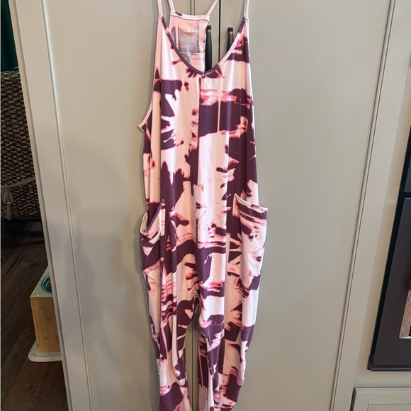 free people movement hot shot one-piece jumpsuit palmy beach pink rose SM - Picture 3 of 7